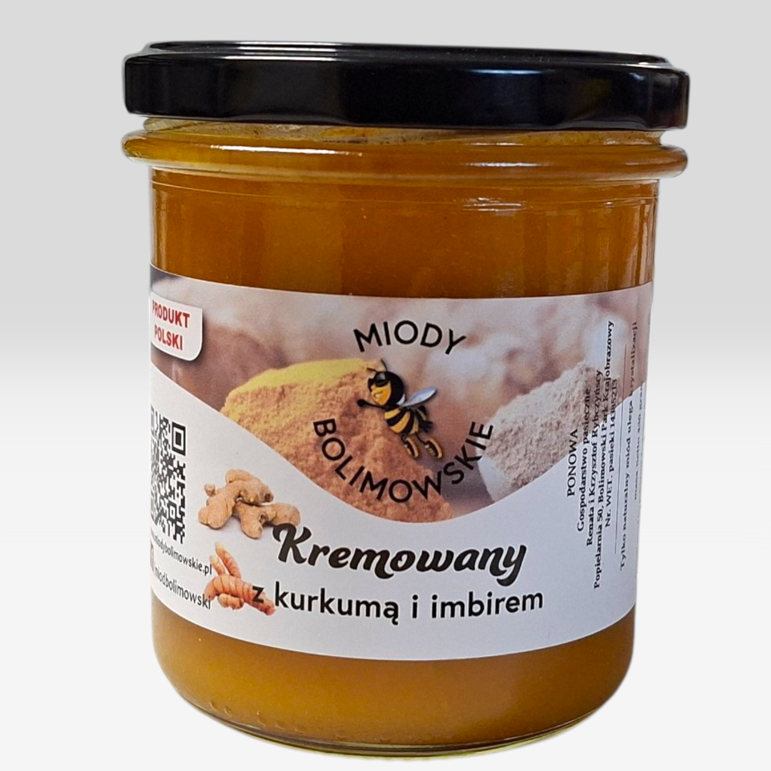Miód kremowany KURKUMA Z IMBIREM - obrazek 1