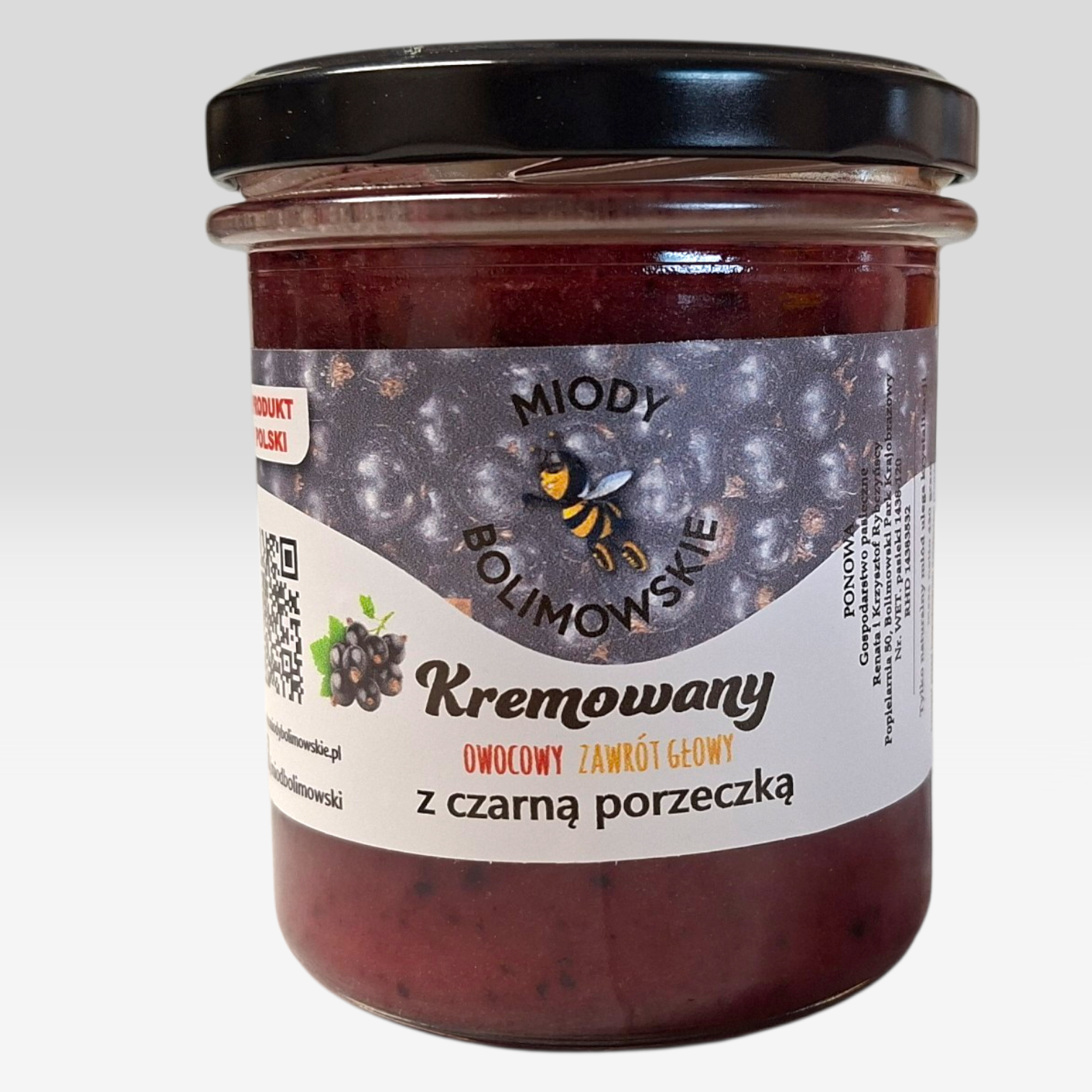 Miód kremowany Z CZARNĄ PORZECZKĄ - obrazek 1