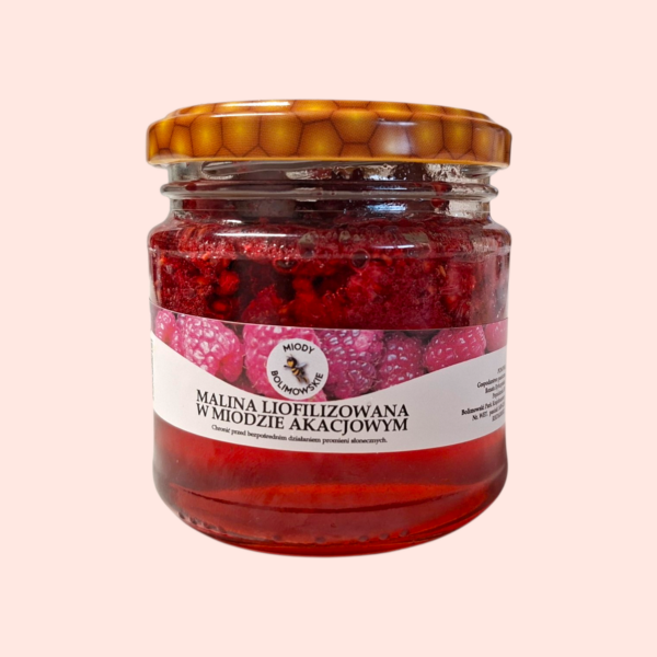 MALINA LIOFILIZOWANA w miodzie akacjowym