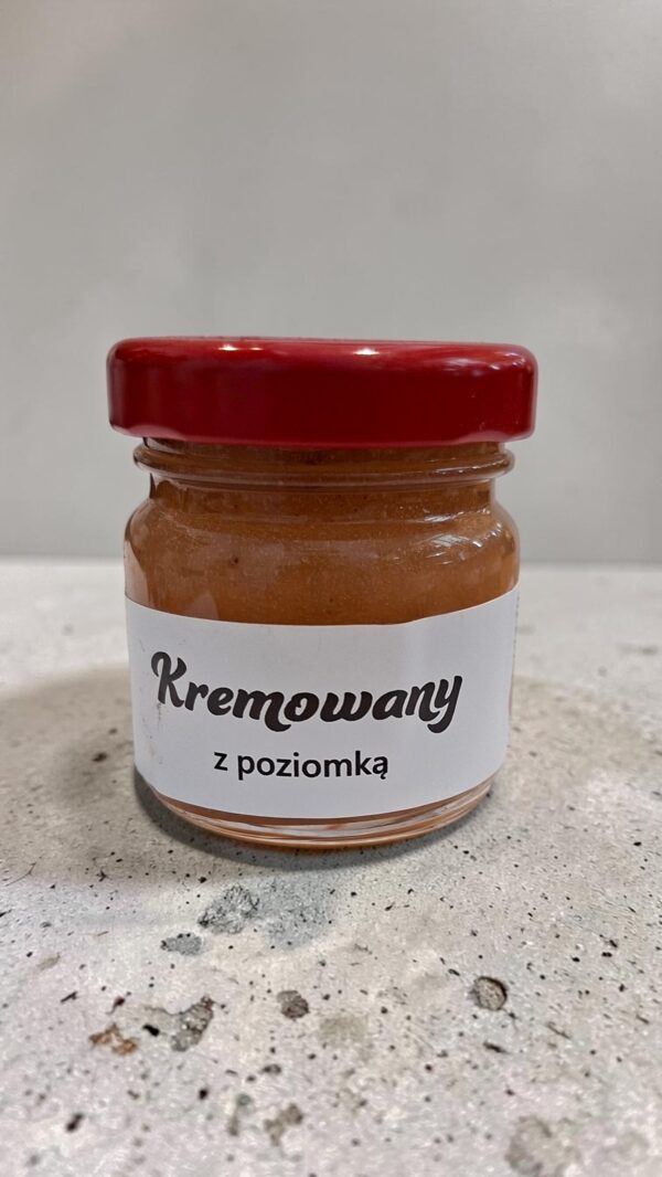 Miód kremowany z POZIOMKĄ