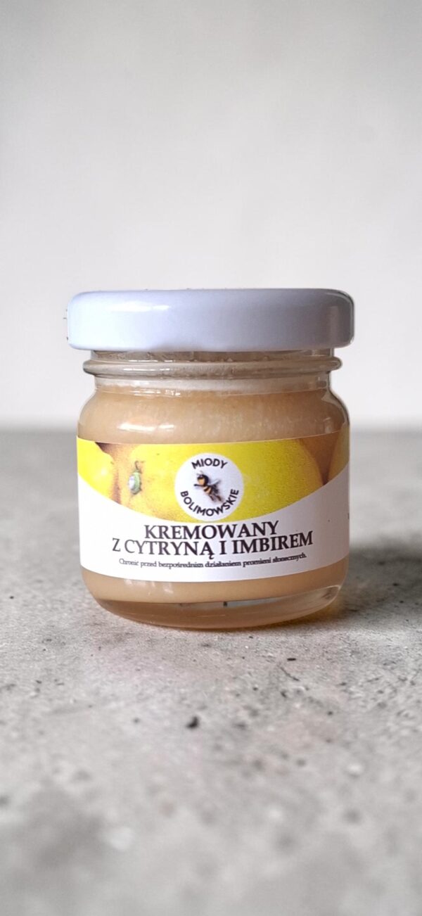 MIÓD KREMOWANY Z IMBIREM I CYTRYNĄ