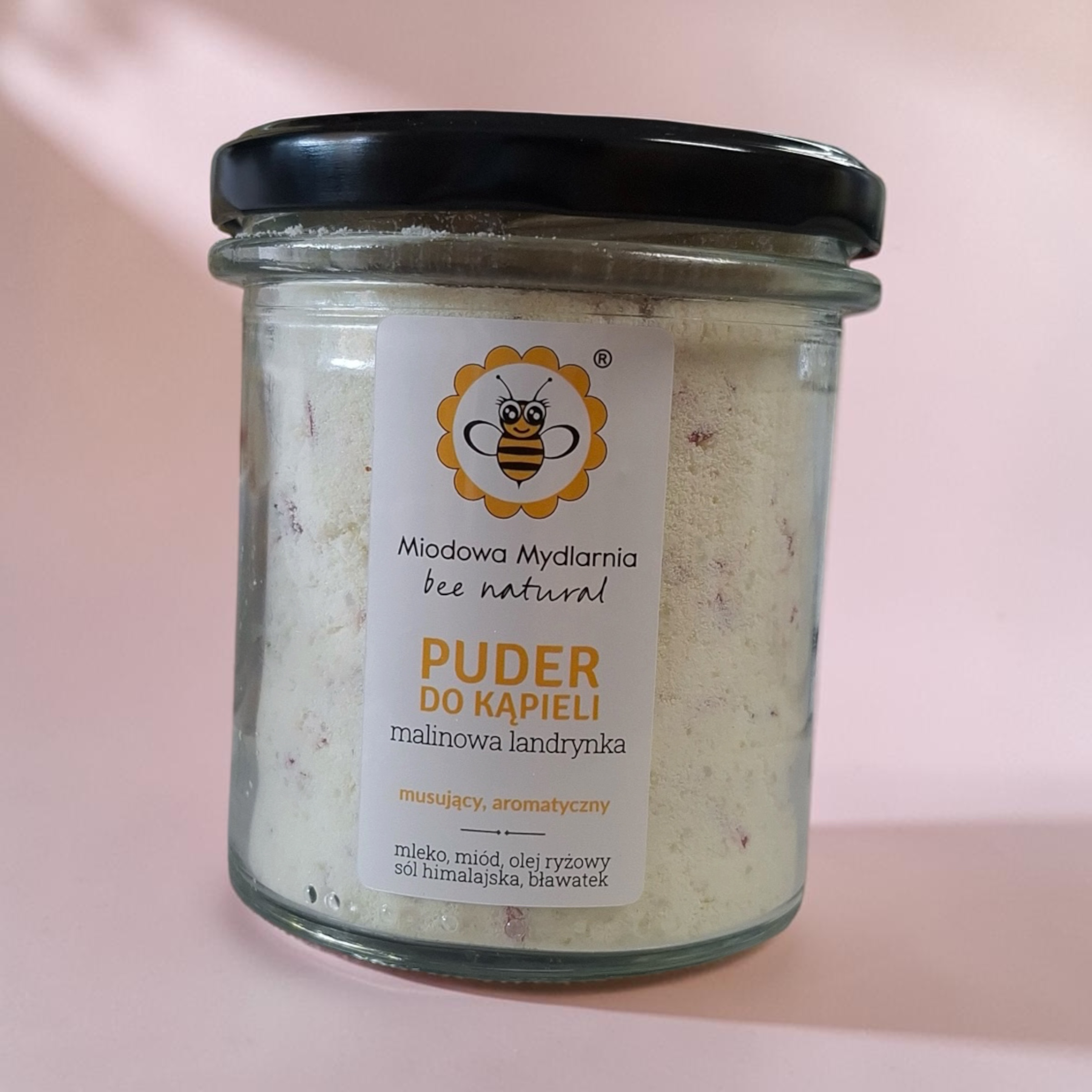 PUDER DO KĄPIELI - malinowa landrynka - obrazek 1