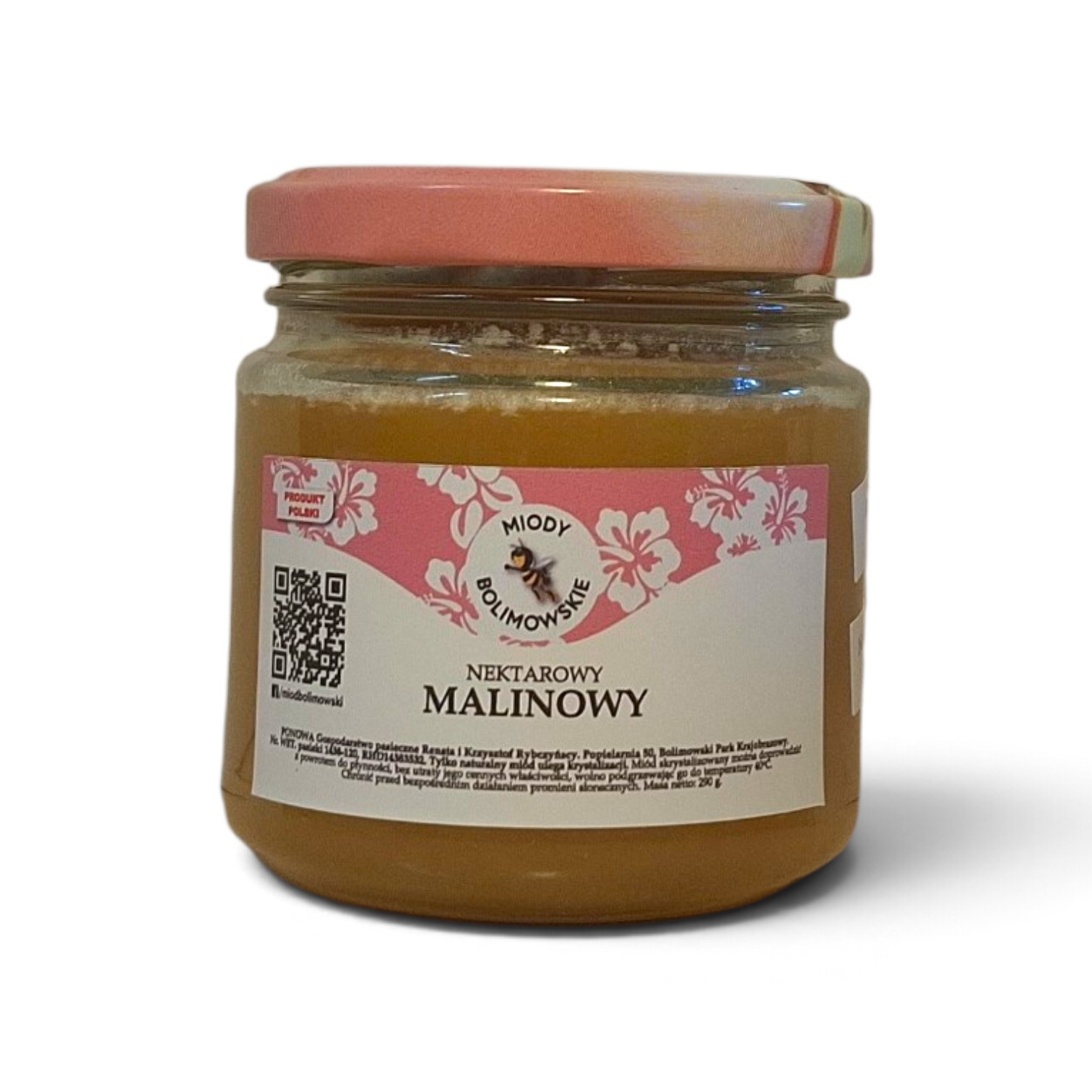 Miód nektarowy MALINOWY - obrazek 1