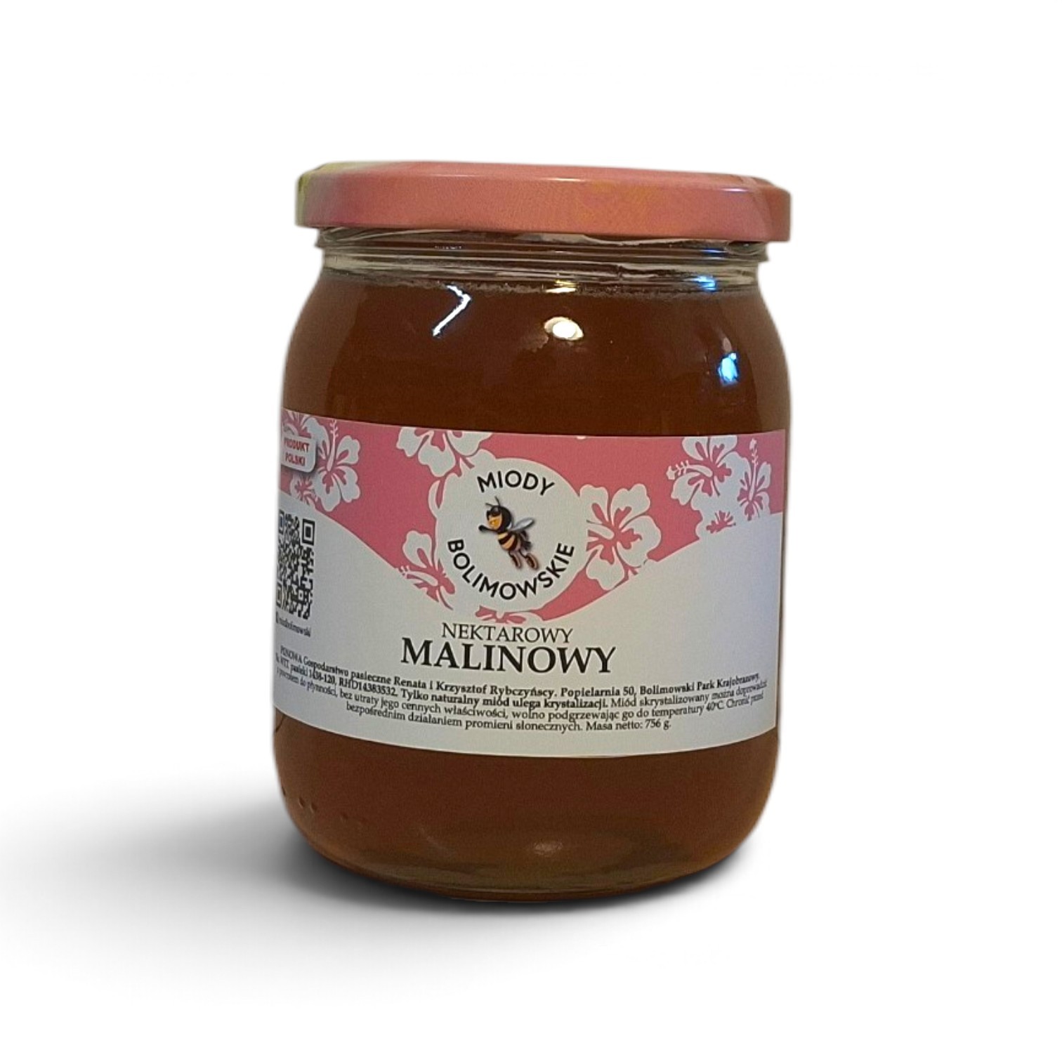 Miód nektarowy MALINOWY - obrazek 1