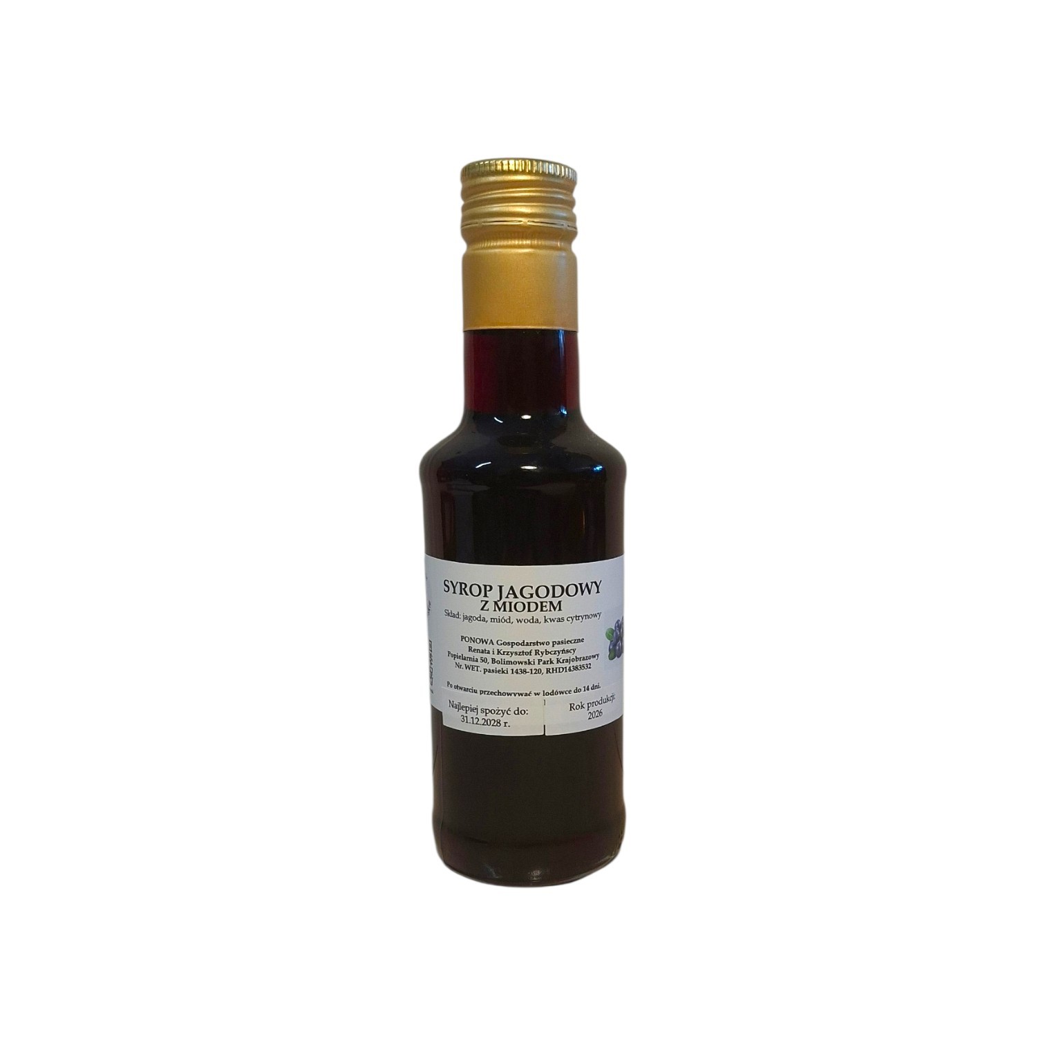 Syrop JAGODOWY z miodem - obrazek 1