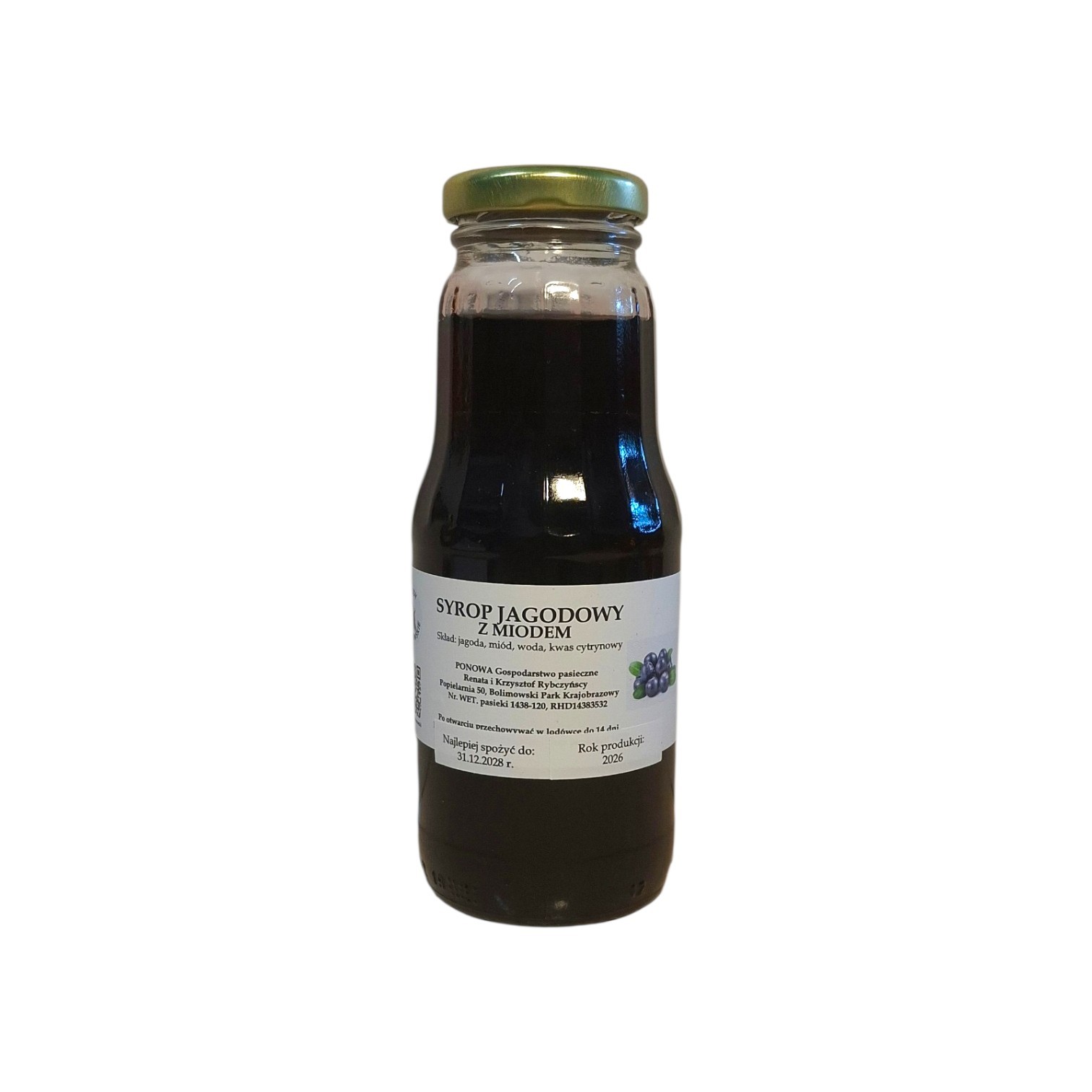 Syrop JAGODOWY z miodem - obrazek 1