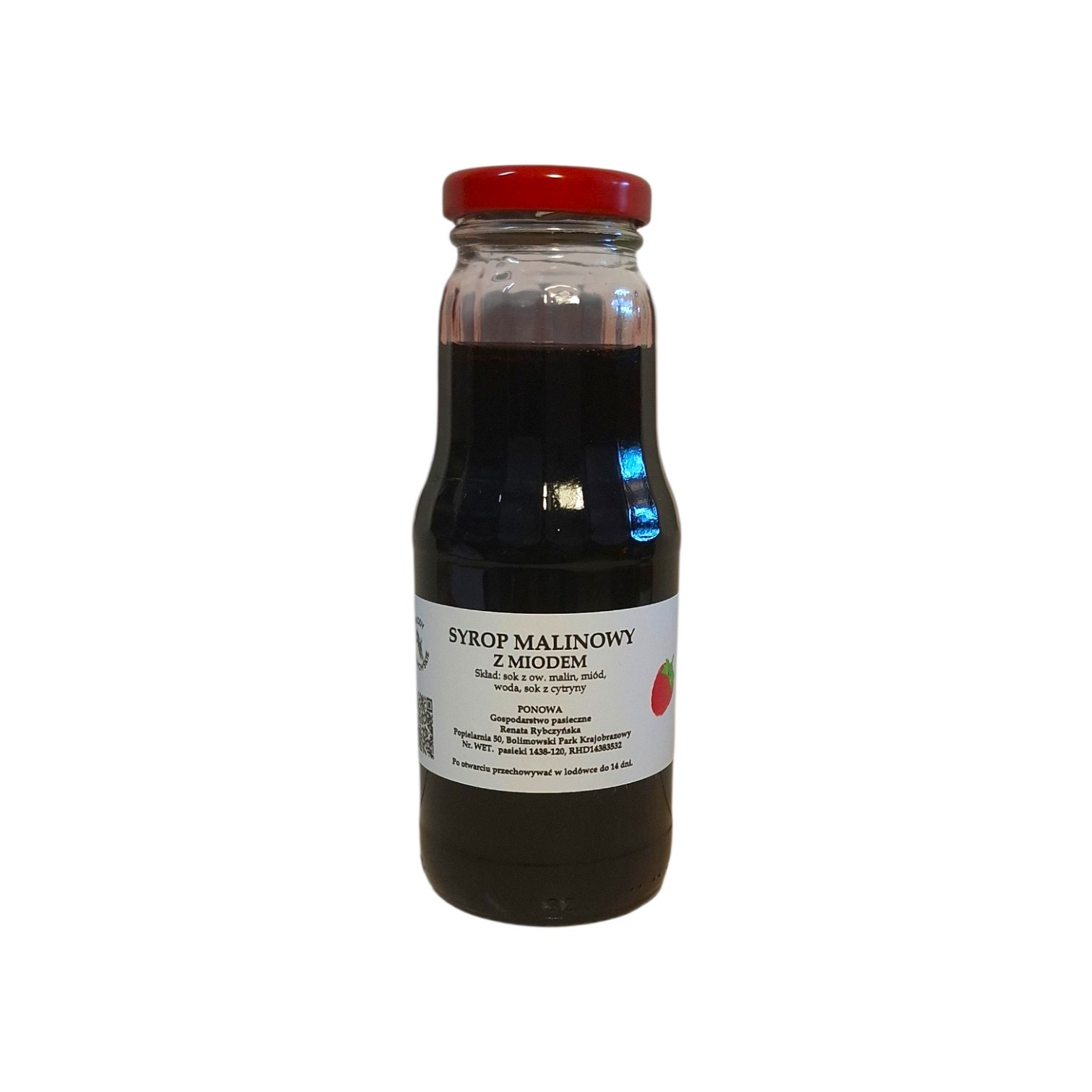 Syrop MALINOWY z miodem - obrazek 1